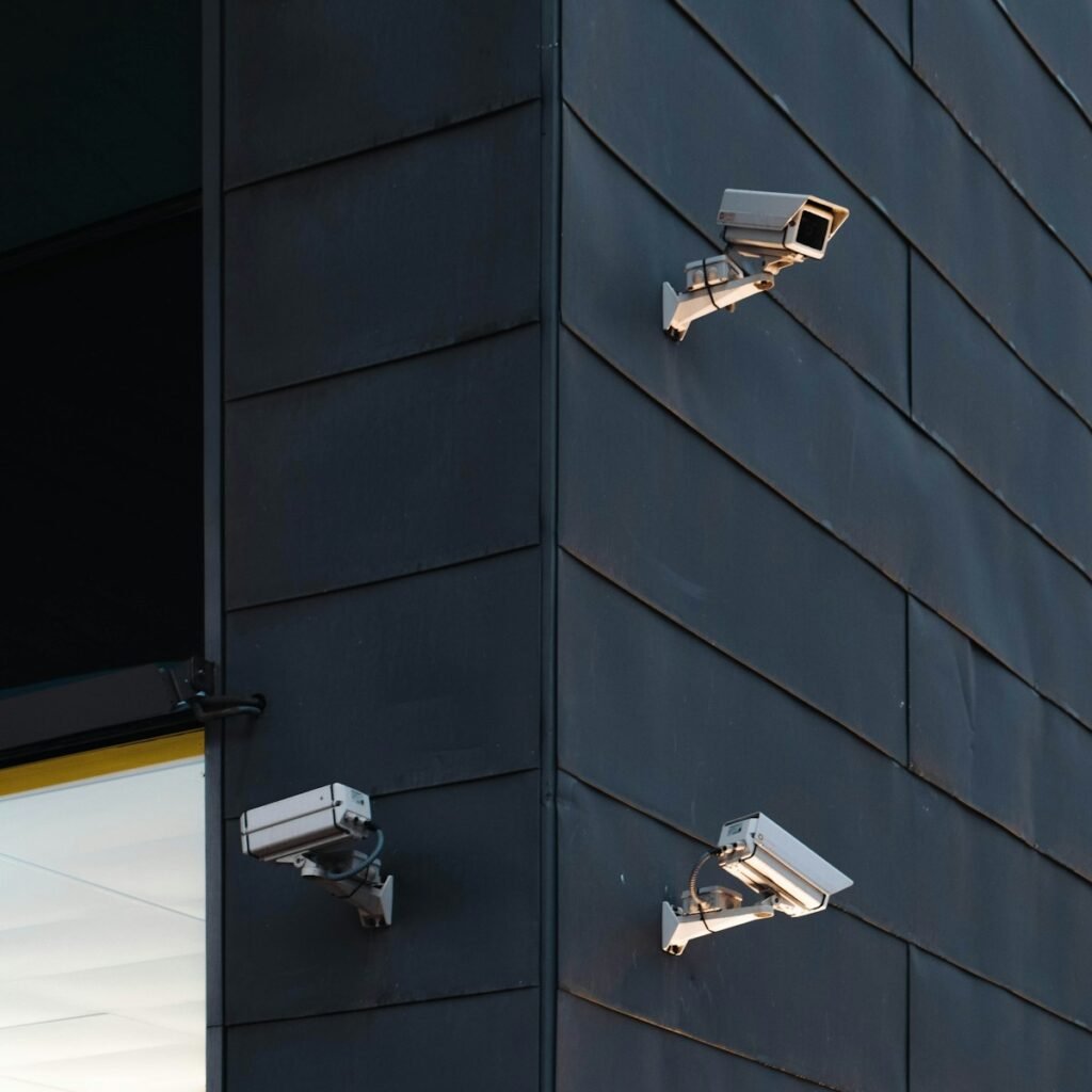  CCTV camera on building wall