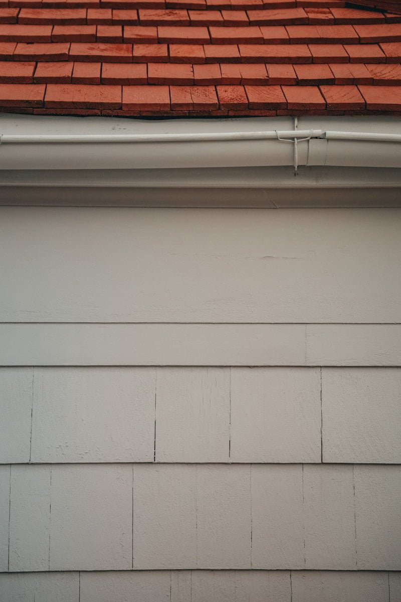 a close up of a brick building